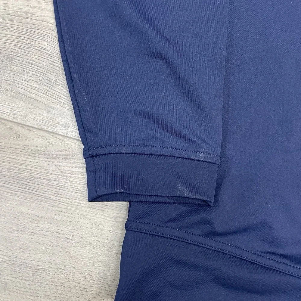 Peter Millar Perth Performance 1/4 Zip Pullover Men Sz XL Navy Blue Company Logo